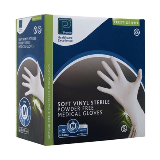 Picture of Sterile Synthetic Powder Free Gloves-Med(Pair)